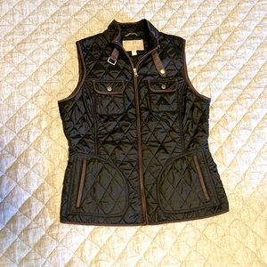 Banana Republic Quilted Black Vest